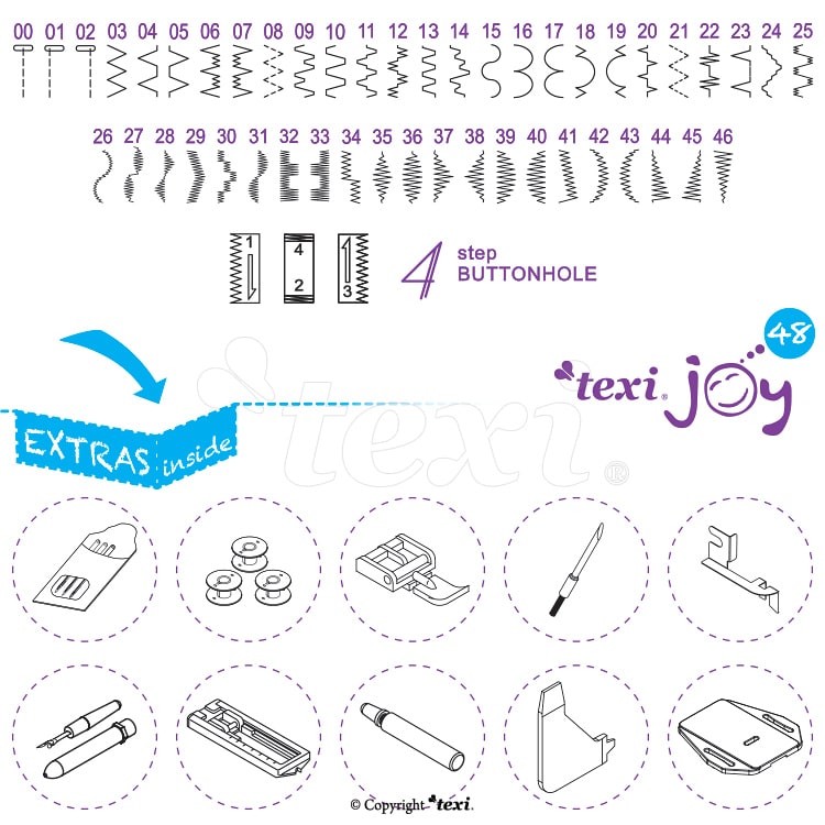 Maszyna domowa TEXI JOY 48 - widok 2